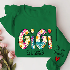 Lofaris Gigi Est Year And Grandkids Custom Name CTH01 Sweatshirt