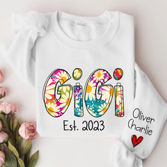 Lofaris Gigi Est Year And Grandkids Custom Name CTH01 Sweatshirt