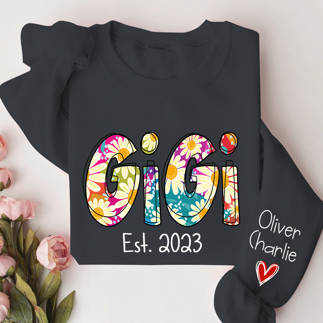Lofaris Gigi Est Year And Grandkids Custom Name CTH01 Sweatshirt