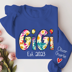 Lofaris Gigi Est Year And Grandkids Custom Name CTH01 Sweatshirt