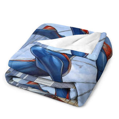 Lofaris Flying Strong Hero Cobweb City Custom Photo Blanket