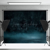 Lofaris Foggy Black Forest Horror Night Halloween Backdrop