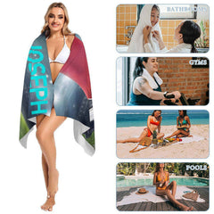 Lofaris Football Arena Theme Boy Gift Custom Beach Towel