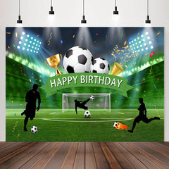 Lofaris Football Court Confetti Birthday Backdrop For Boy