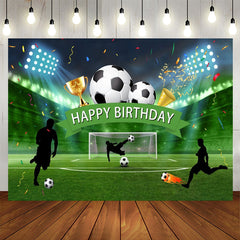Lofaris Football Court Confetti Birthday Backdrop For Boy