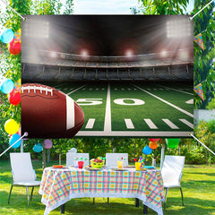 Lofaris Football Field Site Spotlight Sports Party Backdrop