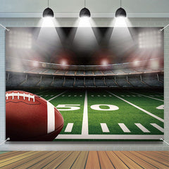 Lofaris Football Field Site Spotlight Sports Party Backdrop