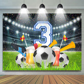 Lofaris Football Field Stands Cheers 3rd Birthday Backdrop