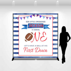 Lofaris Football First Down Custom Birthday Party Backdrop