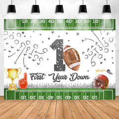 Lofaris Football First Years Down Birthday Backdrop For Boys