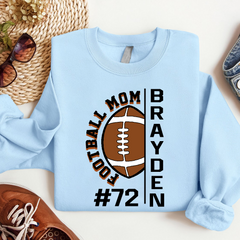 Lofaris Football Mom And Kids Custom Nick Name Sweatshirt