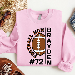 Lofaris Football Mom And Kids Custom Nick Name Sweatshirt