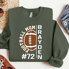 Lofaris Football Mom And Kids Custom Nick Name Sweatshirt
