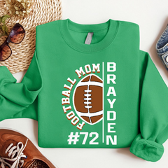Lofaris Football Mom And Kids Custom Nick Name Sweatshirt