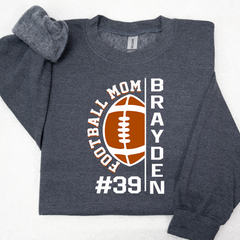 Lofaris Football Mom And Kids Custom Nick Name Sweatshirt