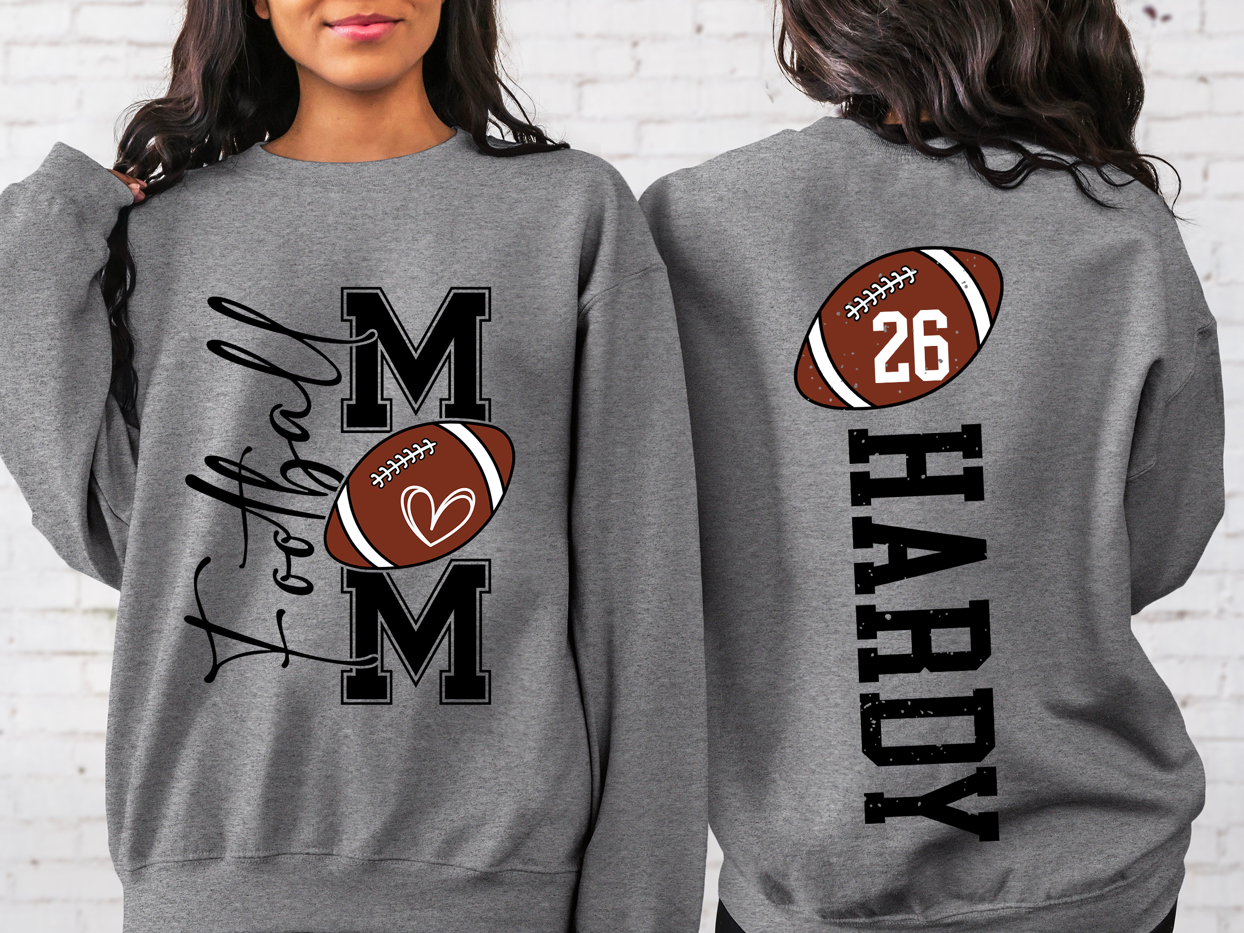 Lofaris Football Number Nick Name Mom Custom Sweatshirt