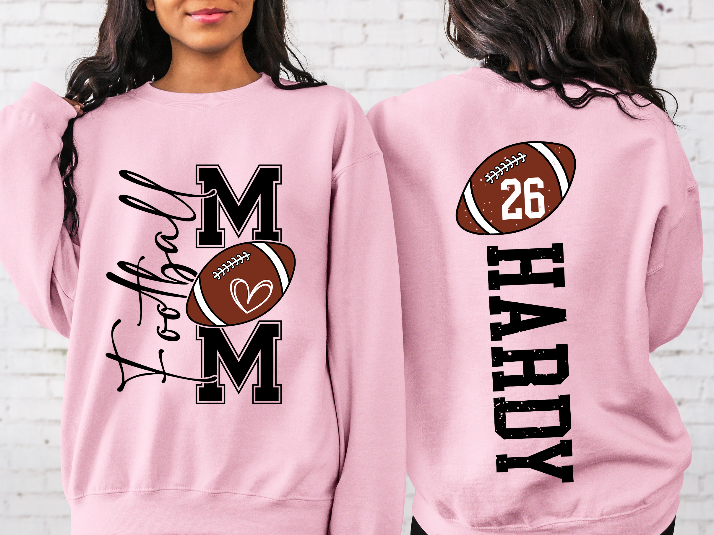 Lofaris Football Number Nick Name Mom Custom Sweatshirt
