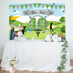 Lofaris For Tee Golf Sports Grass Sky 40th Birthday Backdrop