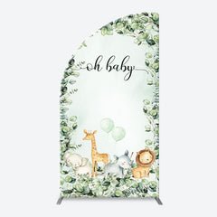 Lofaris Forest Safari Animals Arch Backdrop For Baby Shower