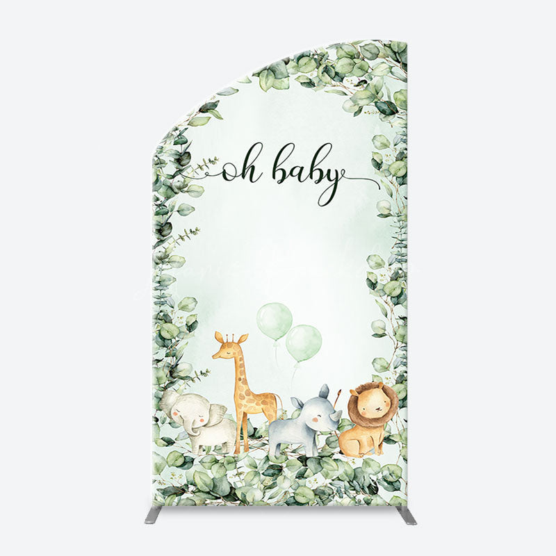 Lofaris Forest Safari Animals Arch Backdrop For Baby Shower