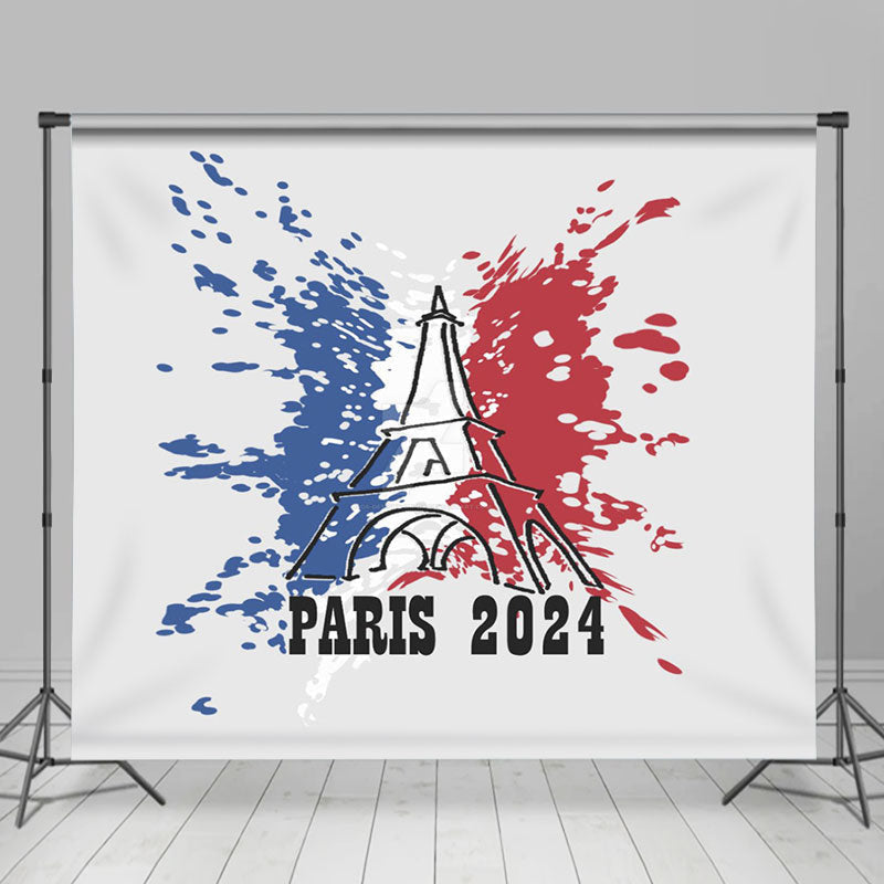 Lofaris French Flag Tower Paris 2024 Sports Olympic Backdrop