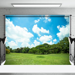 Lofaris Fresh Green Field Forest Sunny Day Spring Backdrop