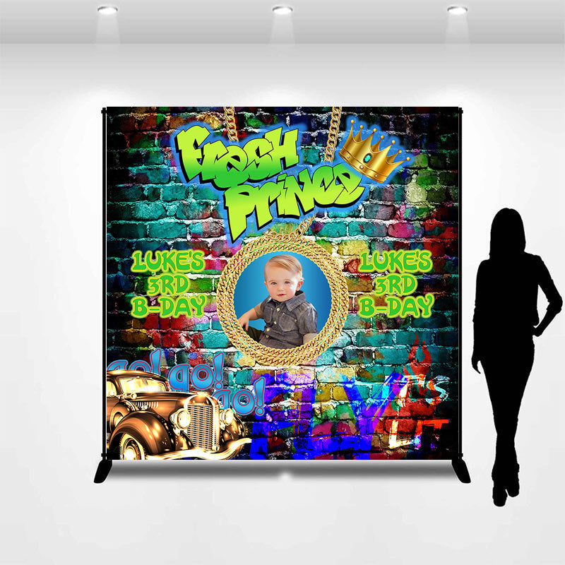 Lofaris Fresh Prince One Custom Photo First Birthday Backdrop