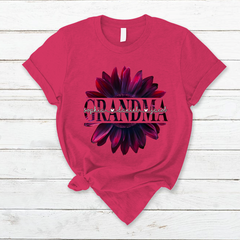 Lofaris Fuchsia Cherry Sunflower Grandma And Kids T - Shirt