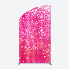Lofaris Fuchsia Sparkling Boho Arch Women Birthday Backdrop