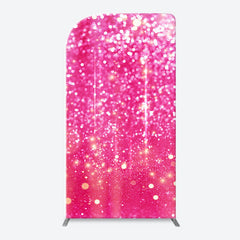 Lofaris Fuchsia Sparkling Boho Arch Women Birthday Backdrop