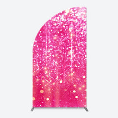 Lofaris Fuchsia Sparkling Boho Arch Women Birthday Backdrop