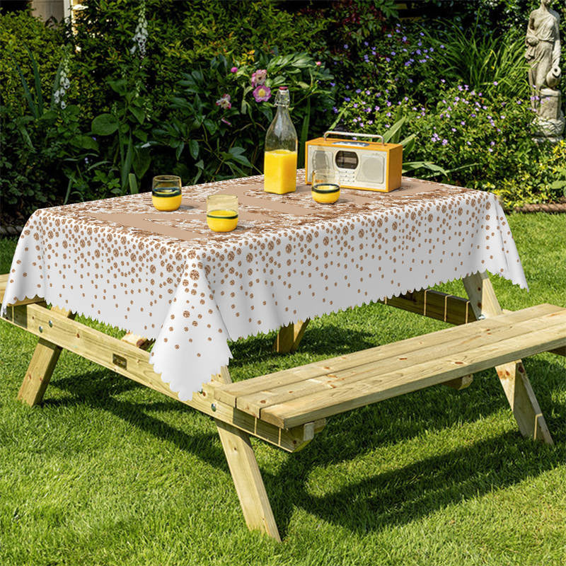 Lofaris Fun Sand Diamond Pattern Dots Rectangle Tablecloth