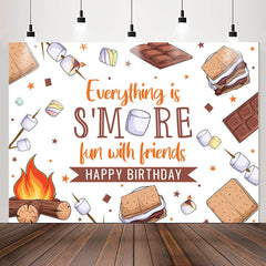 Lofaris Fun With Friends Chocolate Happy Birthday Backdrop