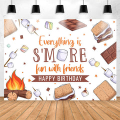 Lofaris Fun With Friends Chocolate Happy Birthday Backdrop