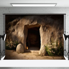 Lofaris Furtive Stone Cavern Grotto Brushwood Brown Backdrop