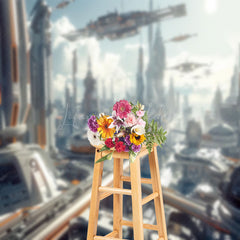 Lofaris Future City Craft War Birthday Backdrop For Photo