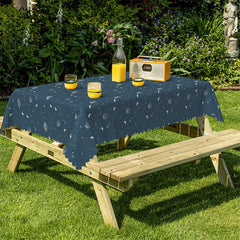 Lofaris Galaxy Navy Blue Dining Room Rectangle Tablecloth
