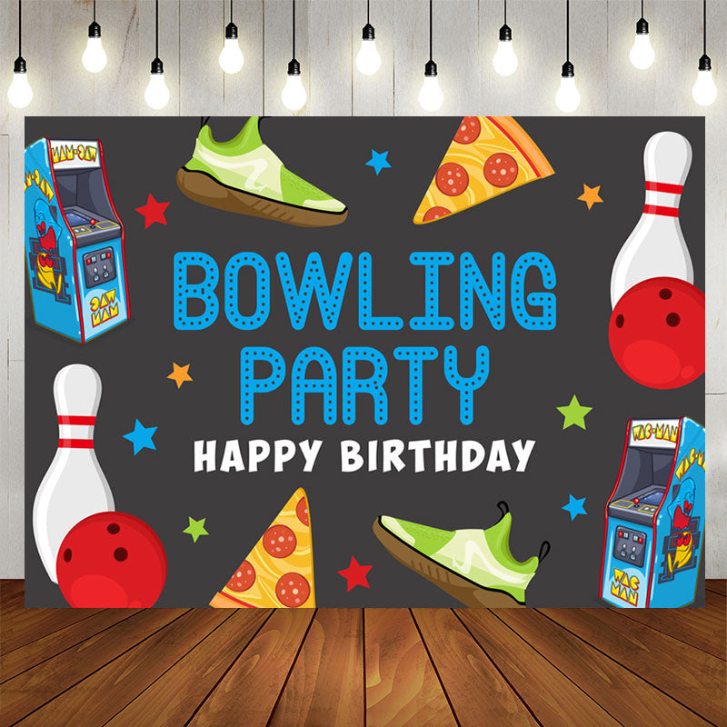 Lofaris Game Machine Sports Bowling Birthday Party Backdrop