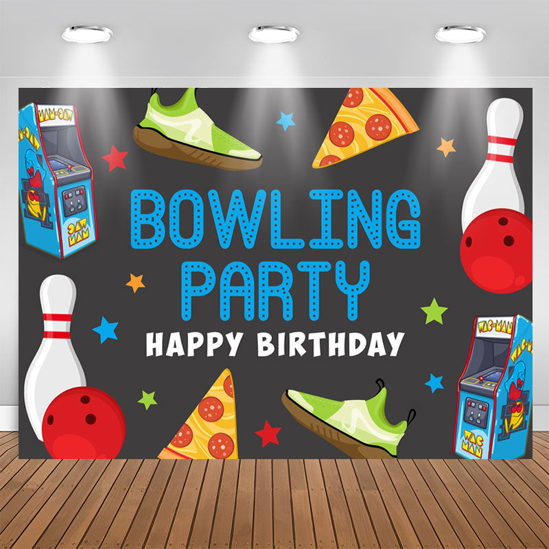Lofaris Game Machine Sports Bowling Birthday Party Backdrop