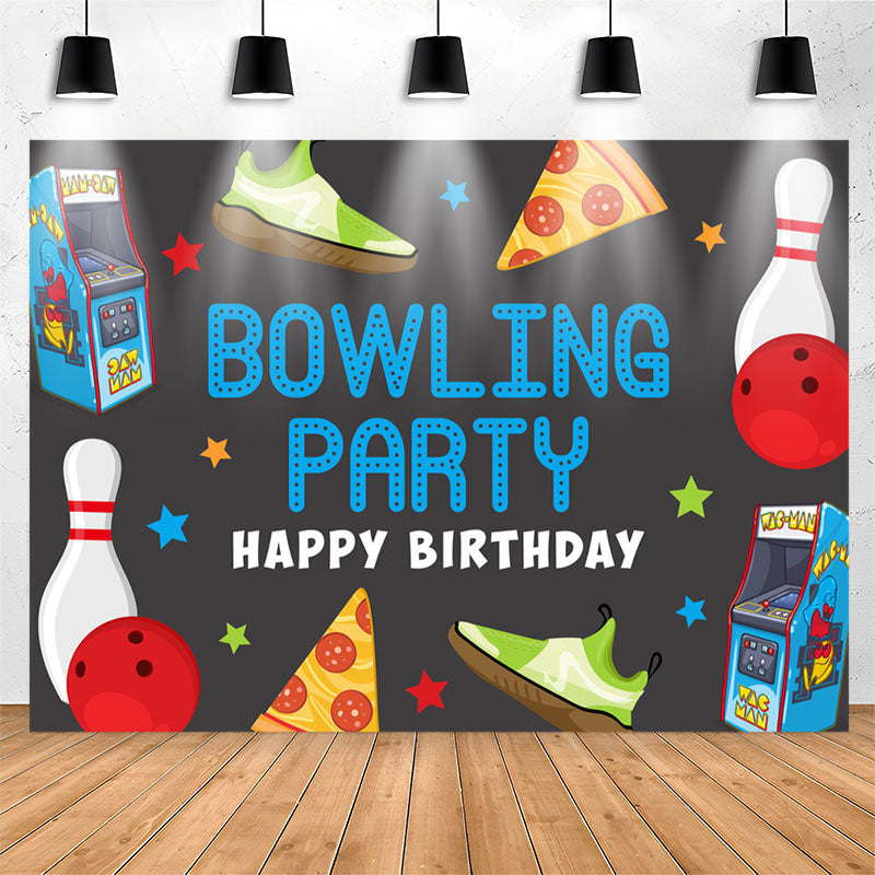 Lofaris Game Machine Sports Bowling Birthday Party Backdrop