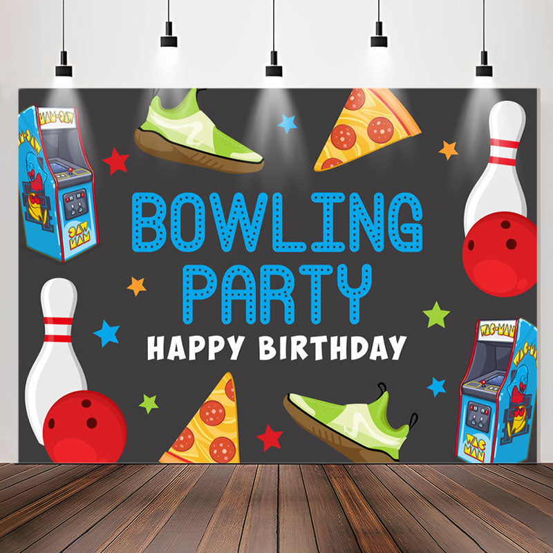 Lofaris Game Machine Sports Bowling Birthday Party Backdrop