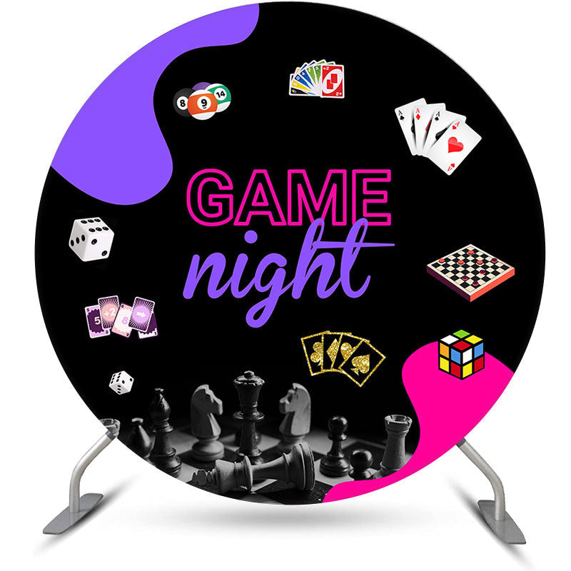 Lofaris Game Night Cards Uno Round Happy Birthday Backdrop
