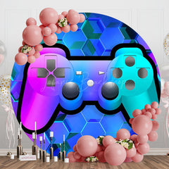 Lofaris Gamepad Technological Round Birthday Backdrop For Boy