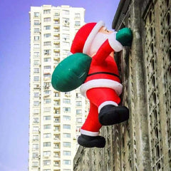 Lofaris Giant Christmas Inflatable Climbing Wall Santa Claus