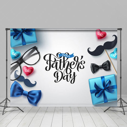 Lofaris Gift Beard Glasses Love Bow Tie Fathers Day Backdrop