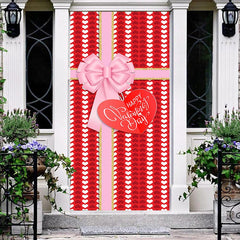 Lofaris Gift Box Bow Tie Hearts Valentines Day Door Cover