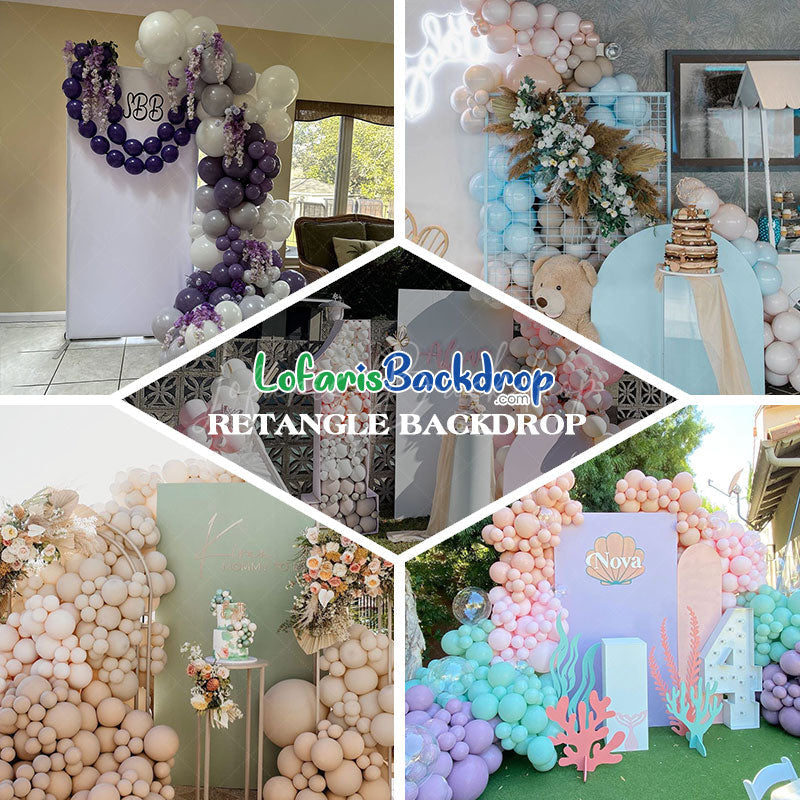 Lofaris Gifts White Fathers Day Rectangular Arch Backdrop