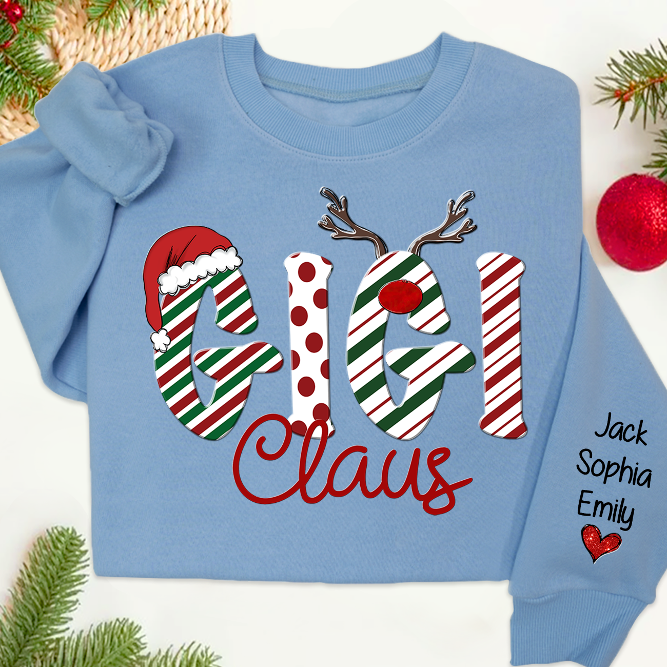 Lofaris Gigi Claus And Grandkids Merry Christmas Sweatshirt