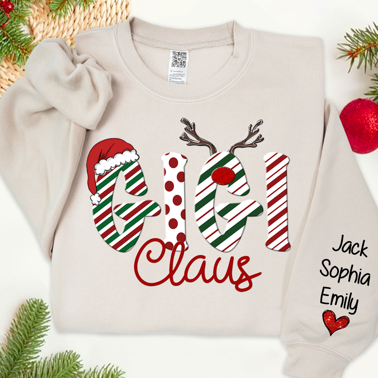 Lofaris Gigi Claus And Grandkids Merry Christmas Sweatshirt