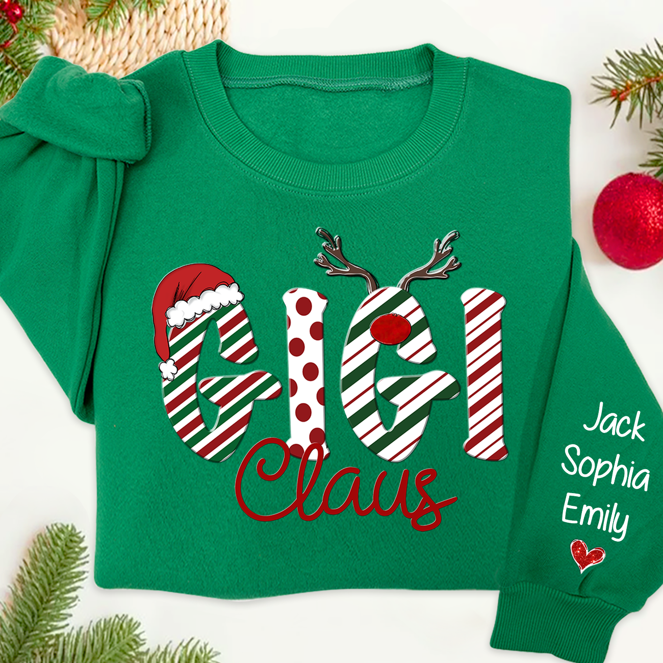 Lofaris Gigi Claus And Grandkids Merry Christmas Sweatshirt